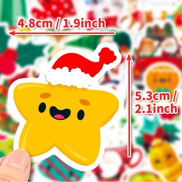 Other - 50 Piece Set Vinyl Christmas Stickers